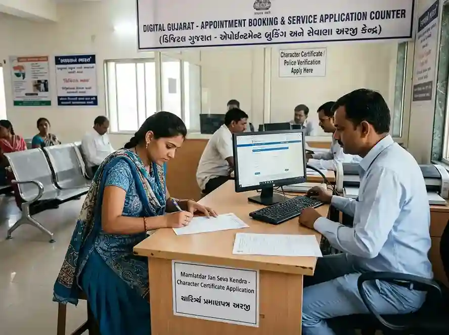 Character certificate Gujarat online apply on Digital Gujarat portal at Mamlatdar Jan Seva Kendra