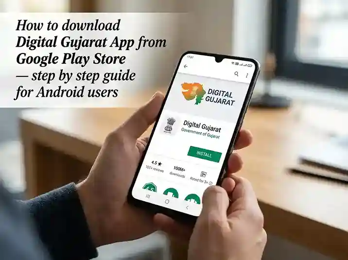 How to download Digital Gujarat App from Google Play Store | step by step guide for Android users 2026