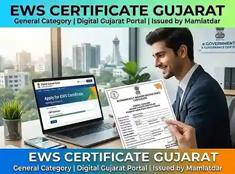 EWS Certificate Gujarat 2026 - Income and Assets Certificate issued by Mamlatdar for Economically Weaker Section General category applicants on Digital Gujarat Portal