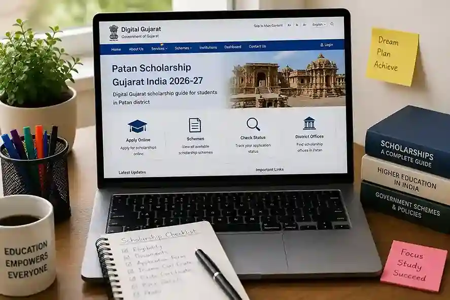 Patan Scholarship Gujarat India - Digital Gujarat scholarship guide for students in Patan district 2026-27
