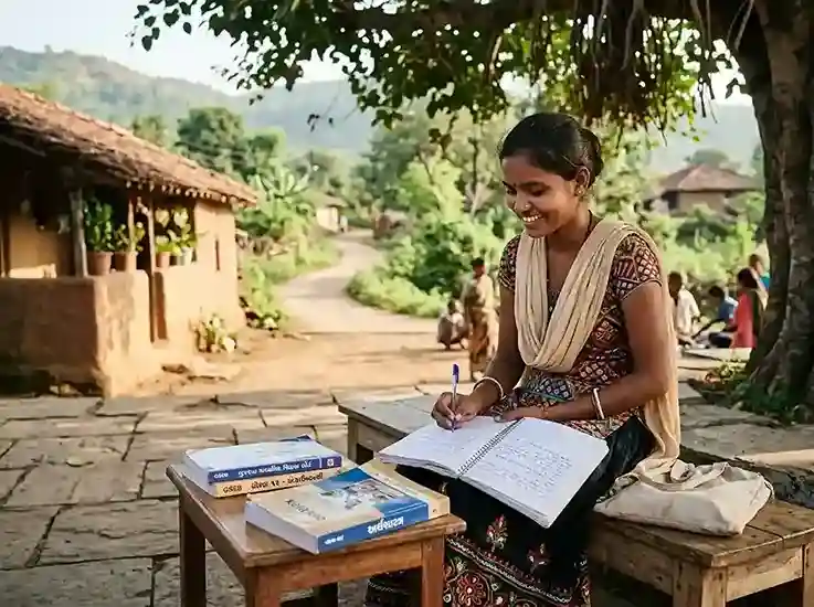 ST students receiving post matric scholarship in Gujarat tribal welfare scheme