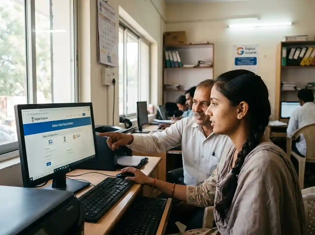Gujarat ration card registration process on Digital Gujarat portal